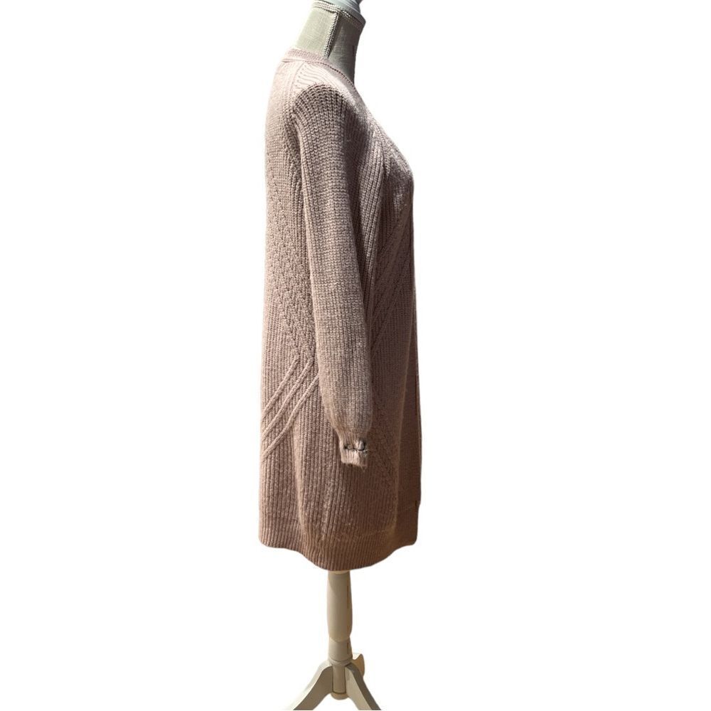 CHICWISH Knit Dusty Rose Open Front Cardigan - Picture 2 of 5